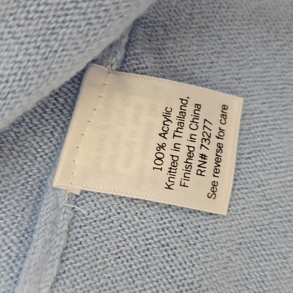 CROFT AND BARROW BRAND WOMEN'S PLUS SIZE SOFT BLUE OPEN CARDIGAN SWEATER SIZE 5X - Picture 14 of 14